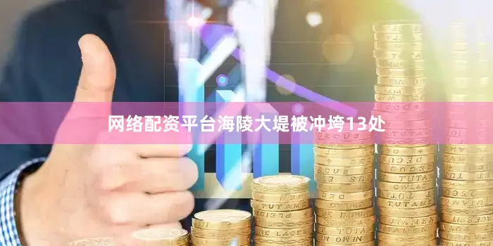 网络配资平台海陵大堤被冲垮13处